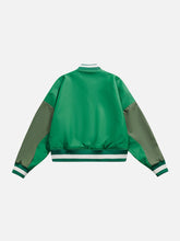 Mehrfarbige Patchwork-PU-Lederjacken